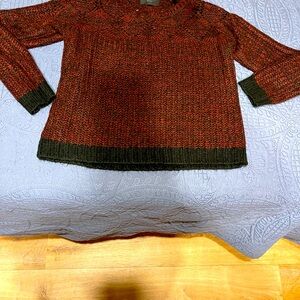 Nice burgundy and black sweater